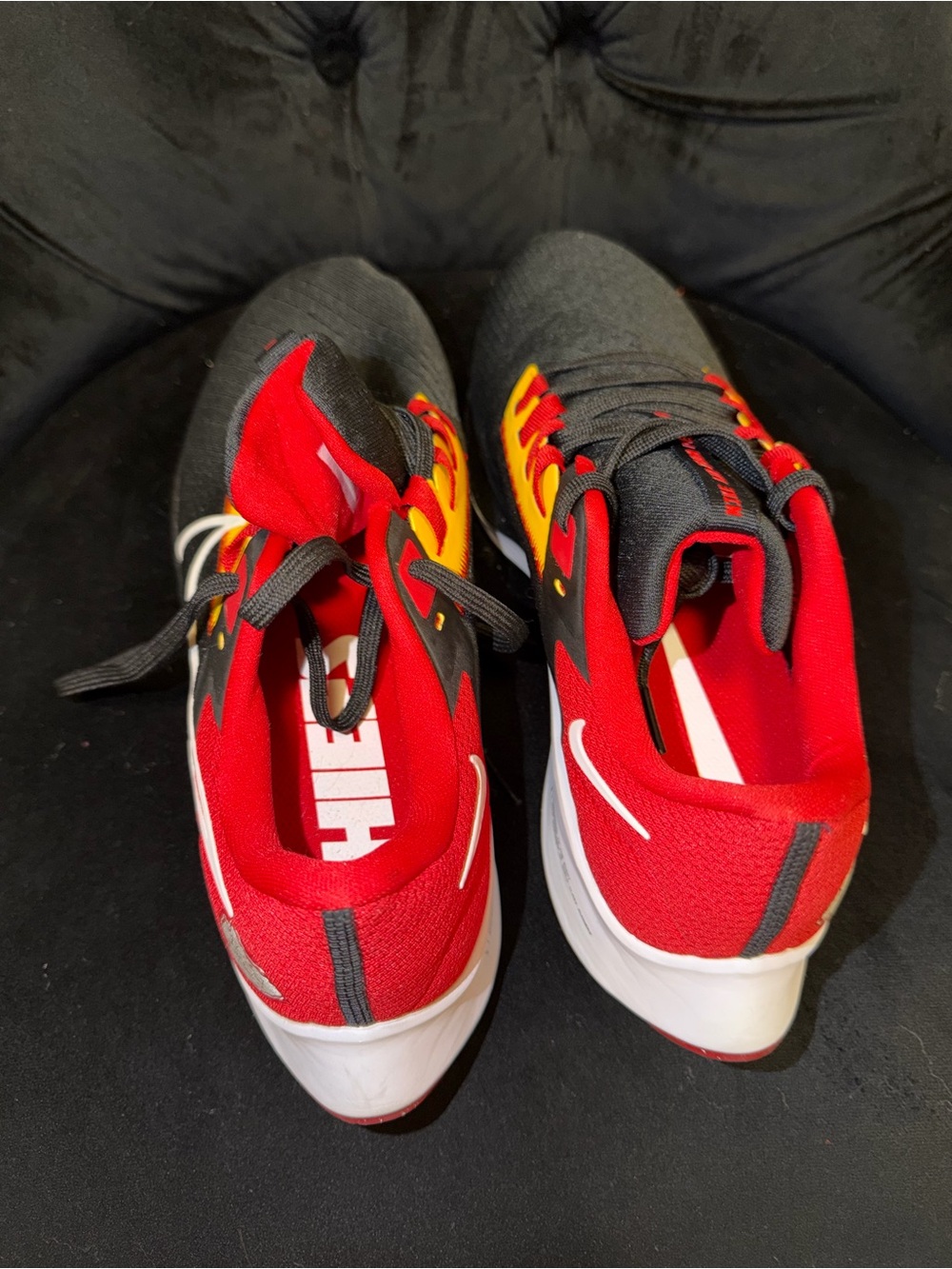 Nike Kids Red, Black & Yellow Lightweight Sneakers